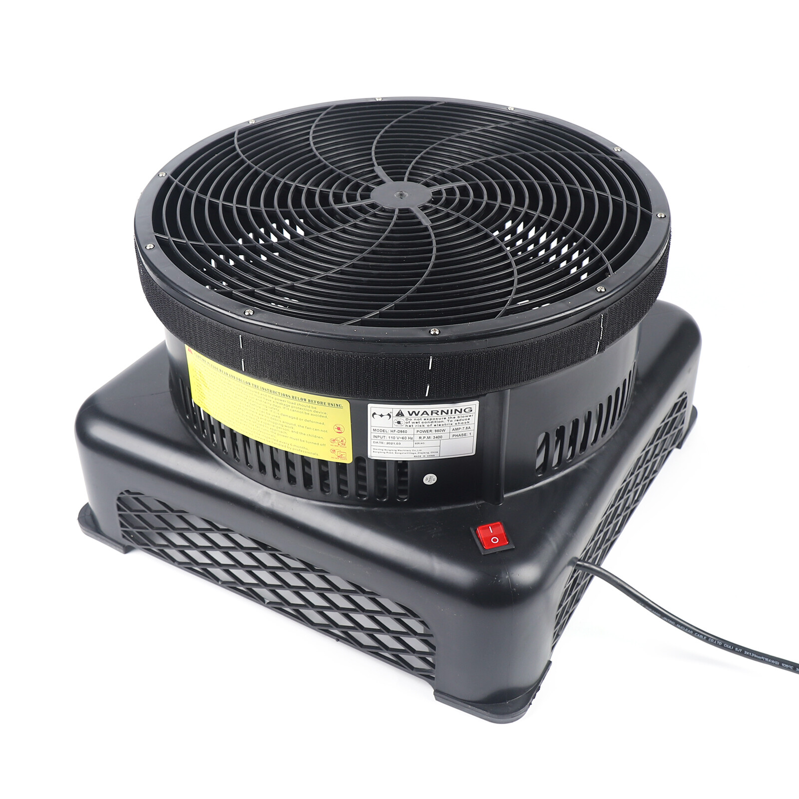 Air Blower Fan for Inflatable Wind Dancer Tube Man Fly Guy Sky Puppet Black 950W