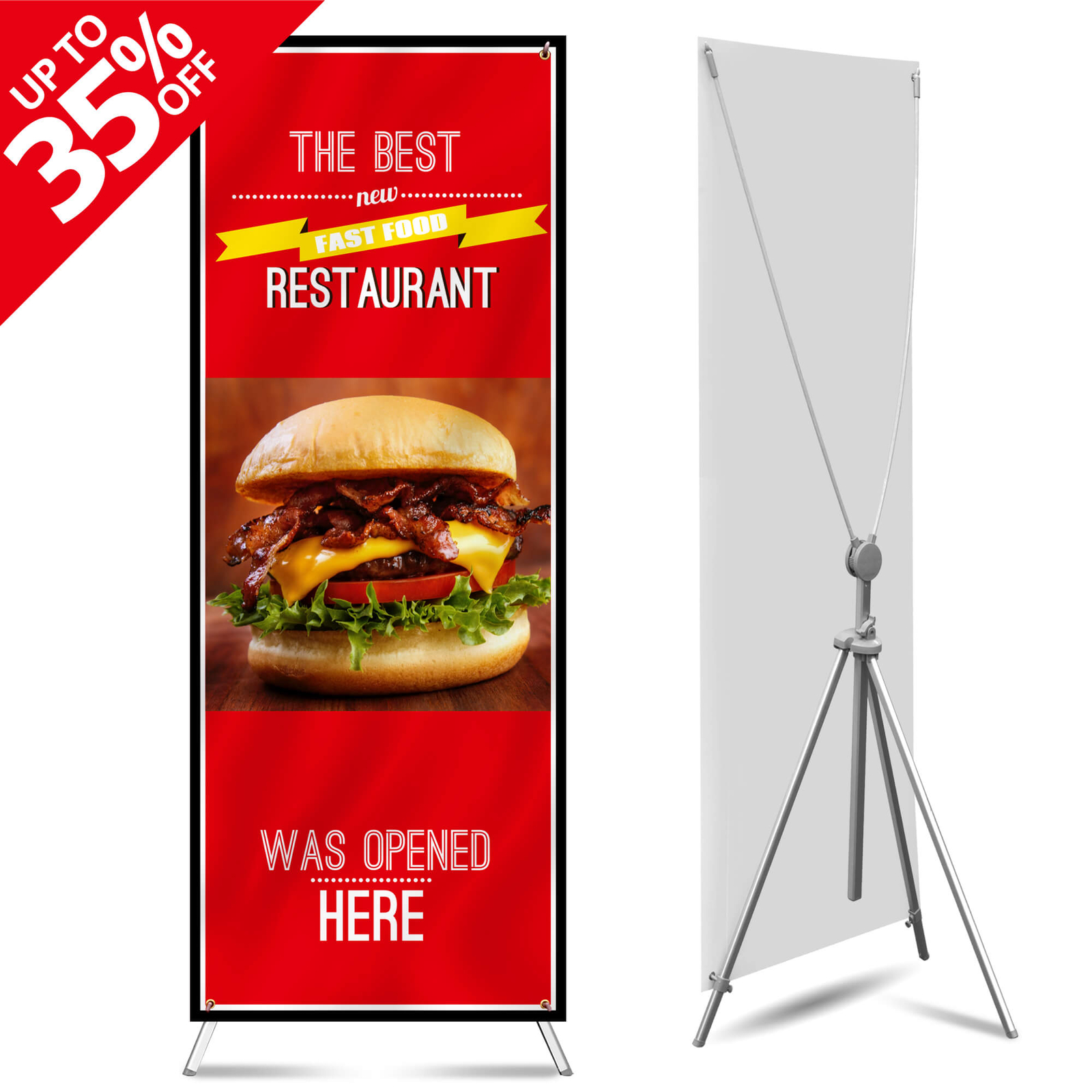 Anley Custom X-Stand Banners & Signs Customize Banner for Trade Show and Display