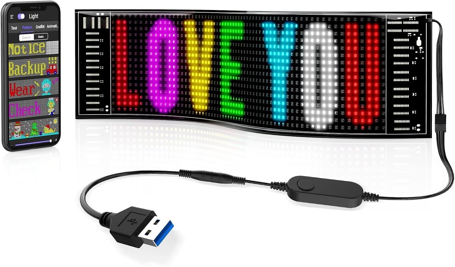 Bright Customizable RGB LED Sign – App-Controlled for Shops & Celebrations