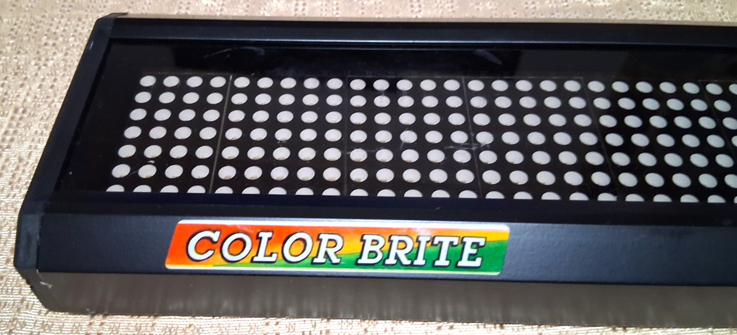 Good Used COLOR-BRITE SW-214CR Lighted Multi-color Scrolling Sign 26″ x 4″