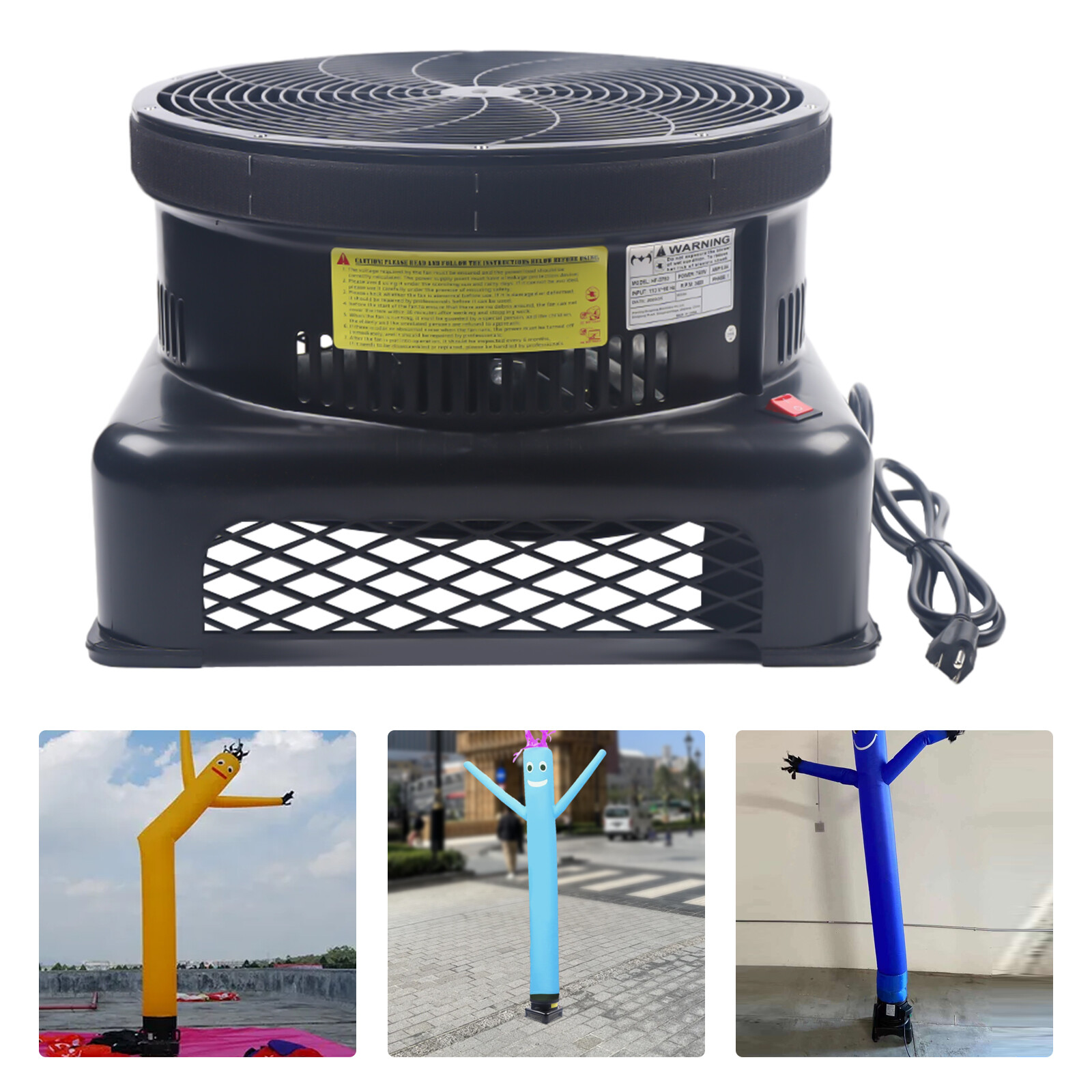 550W Air Blower Fan For Inflatable Wind Dancer Dancing Tube Man Puppet Fly Guy