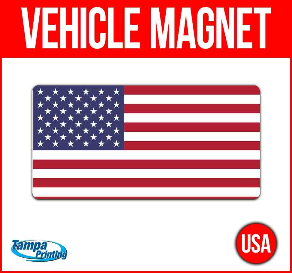 AMERICAN FLAG Heavy Duty Vehicle Magnet Truck Car Sticker Decal Sign USA STATES