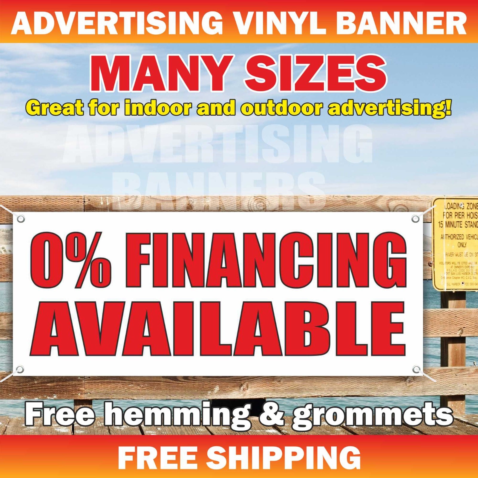 0% FINANCING AVAILABLE Advertising Banner Vinyl Mesh Sign Credit cash receipt