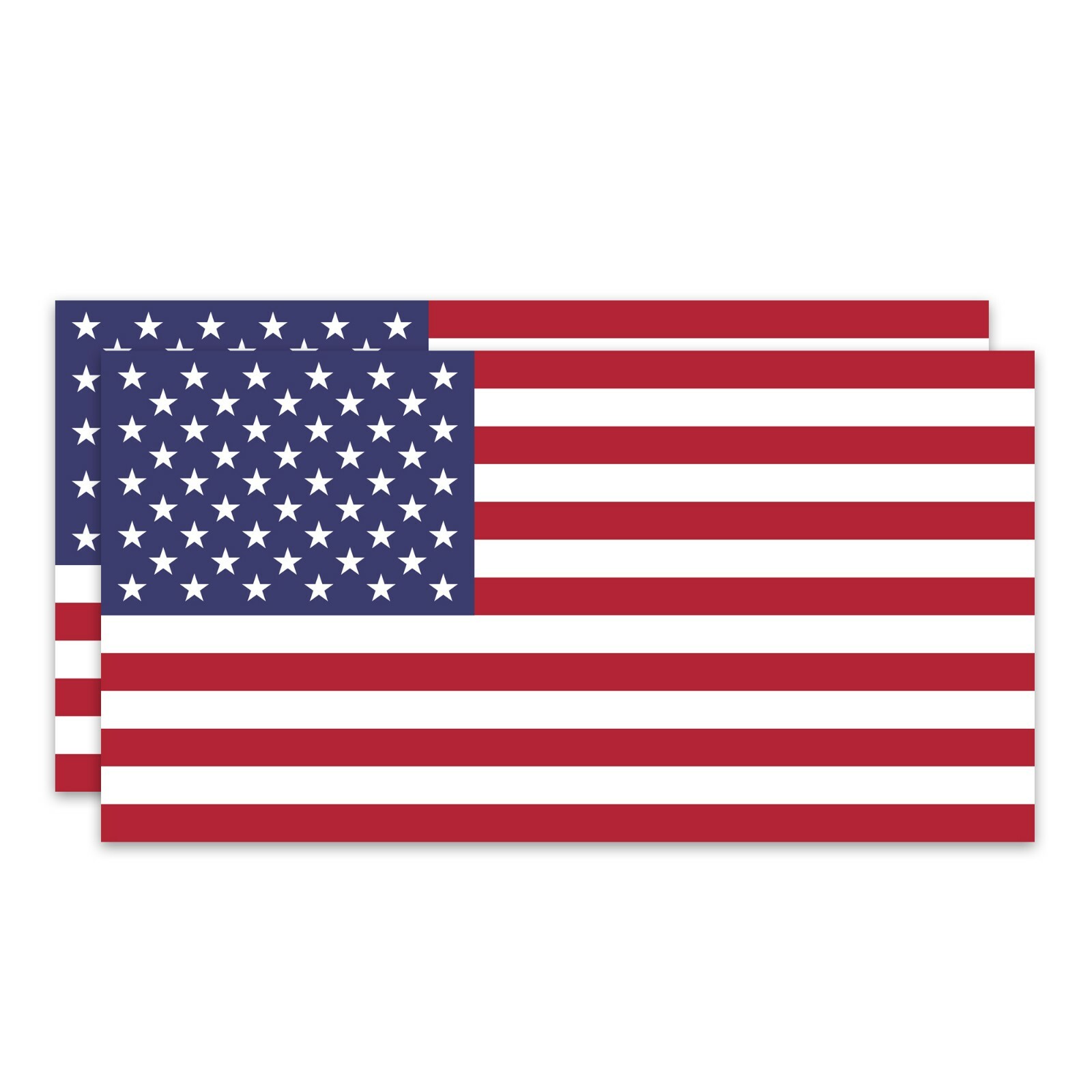 2 x Flag of the United States Vinyl Decal American Flag Window Wall Sticker 8″