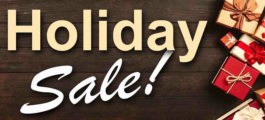 Holiday Sale Banner Outdoor Indoor • Festive Retail Promo Sign • Weather-Proof