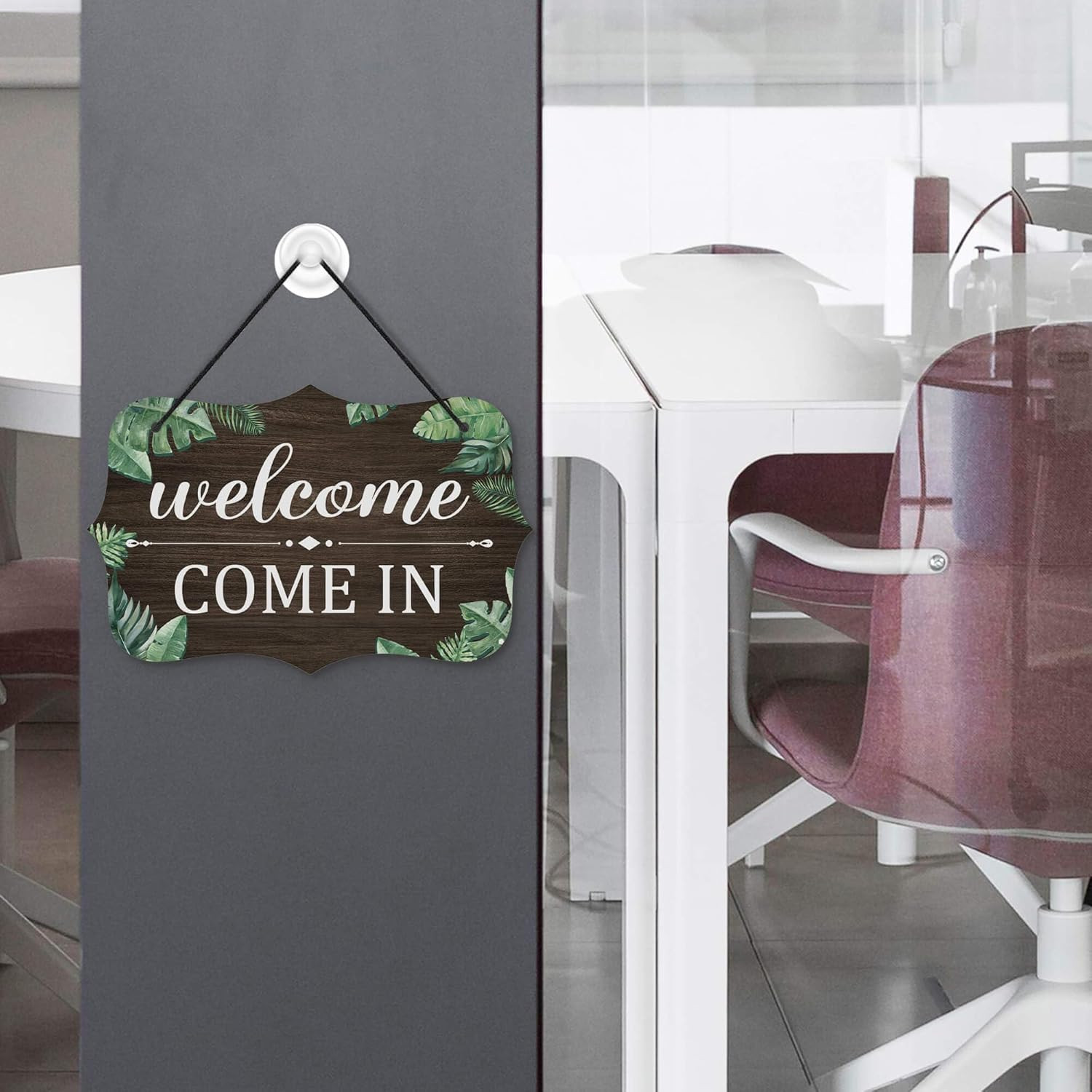 Meeting in Progress Please Come Back, Double Sided PVC Meeting Room Sign for Off
