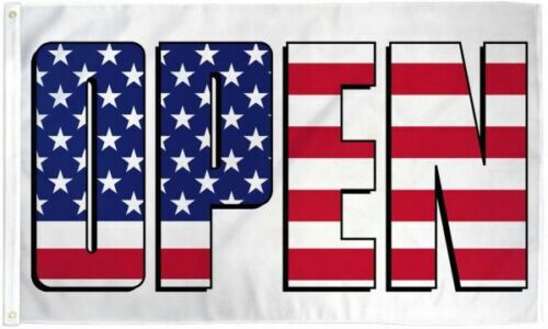 Open Flag 3x5ft We’re Open Open Sign Welcome Open Banner Patriotic Open Flag