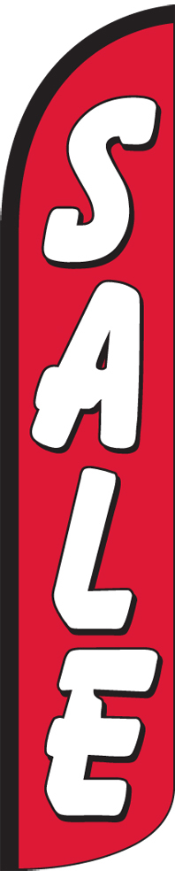 Sale Red/White Windless Full Sleeve Swooper Flag Feather Banner