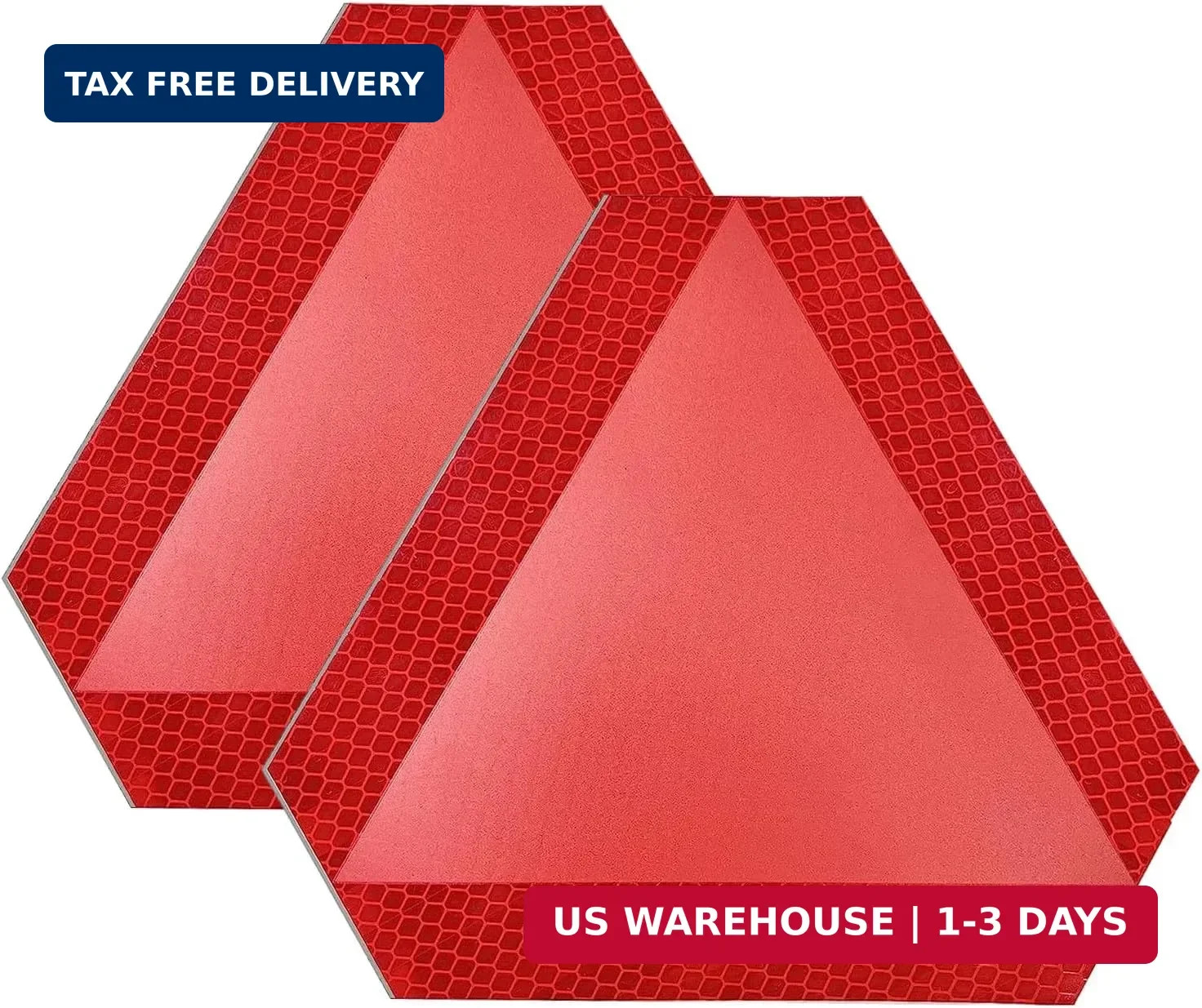 2 Pack Slow Moving Vehicle Triangle Sticker,8 X 7 Inch Diamond Grade Reflective.