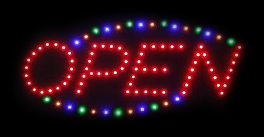 NEW LED Open Sign Bright Multicolor Animated LED Lights 19″ x 10″