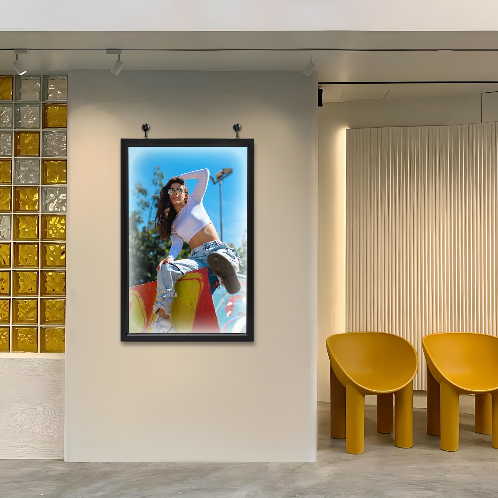 LED Backlit Menu Advertising Frame Light Box Photo Light Box Wall Mount
