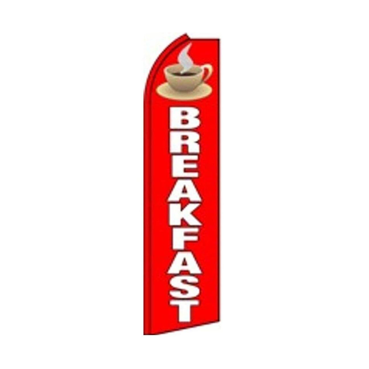 Breakfast Swooper Flutter Feather Flag | 3ft W x 11.5ft Tall