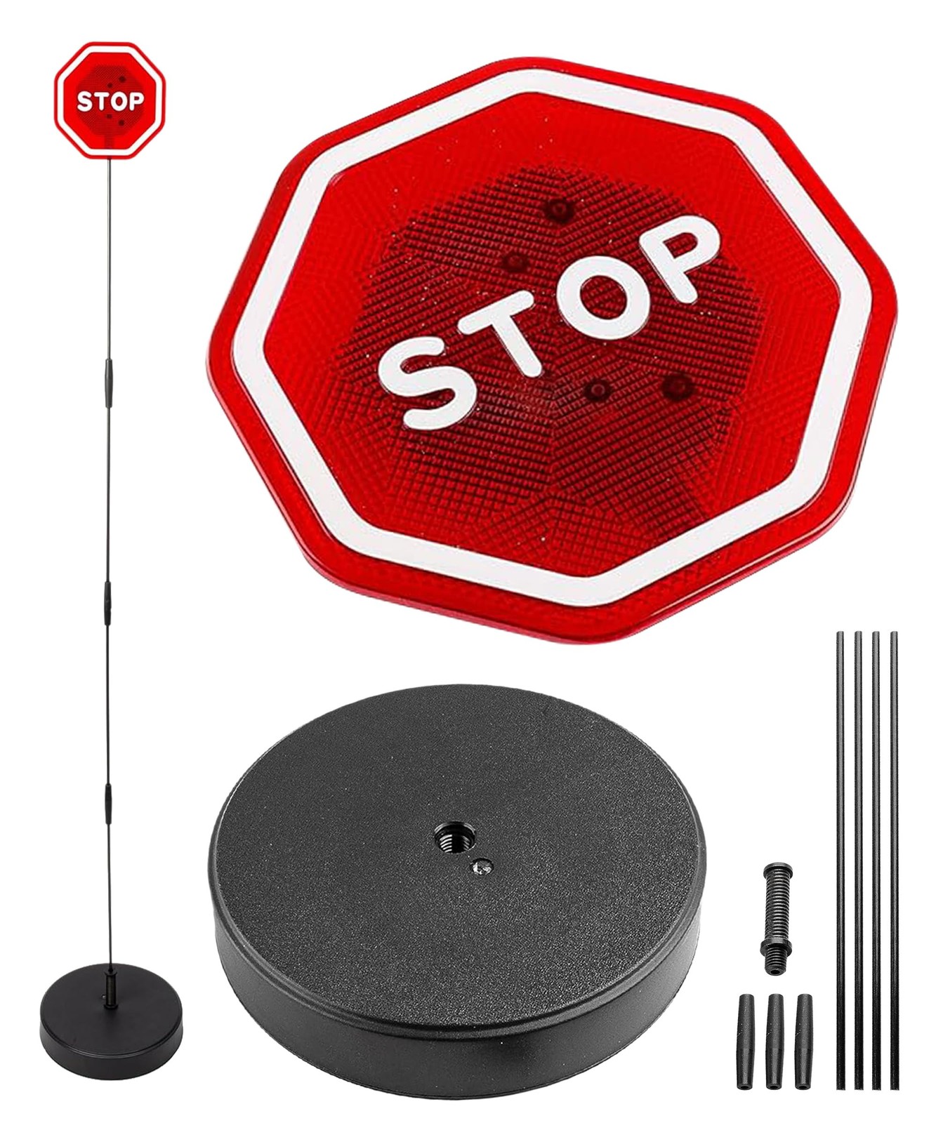 UNLRAE Garage Parking Aid,Garage Stopper for ( 12 x 18 ) inch, Red