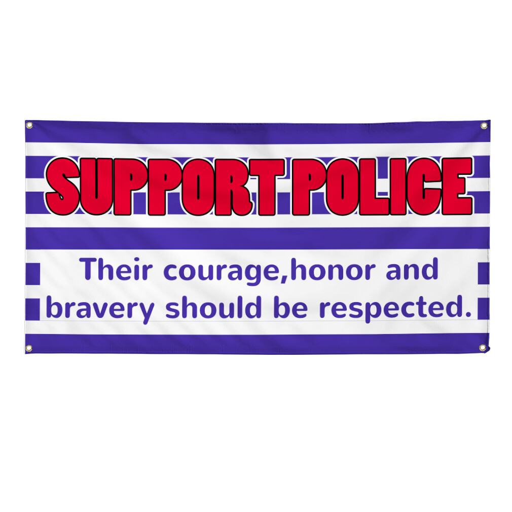 Vinyl Banner Multiple Sizes Support The Police Advertising Printing Profession