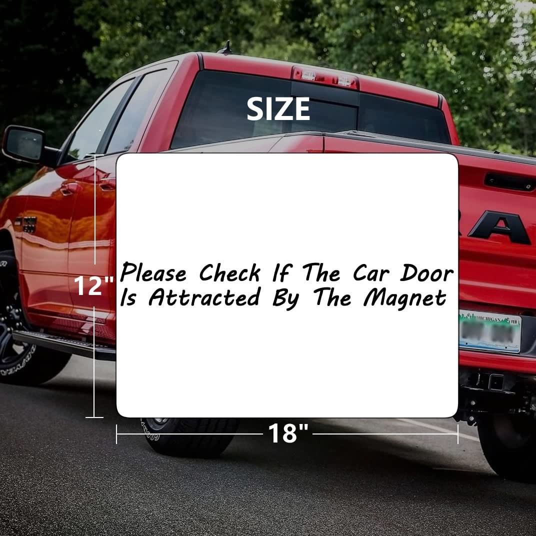 Set of 2 – Blank Car Door Magnet Sticker, Rounded Corners Magnetic Vehicle Sign,