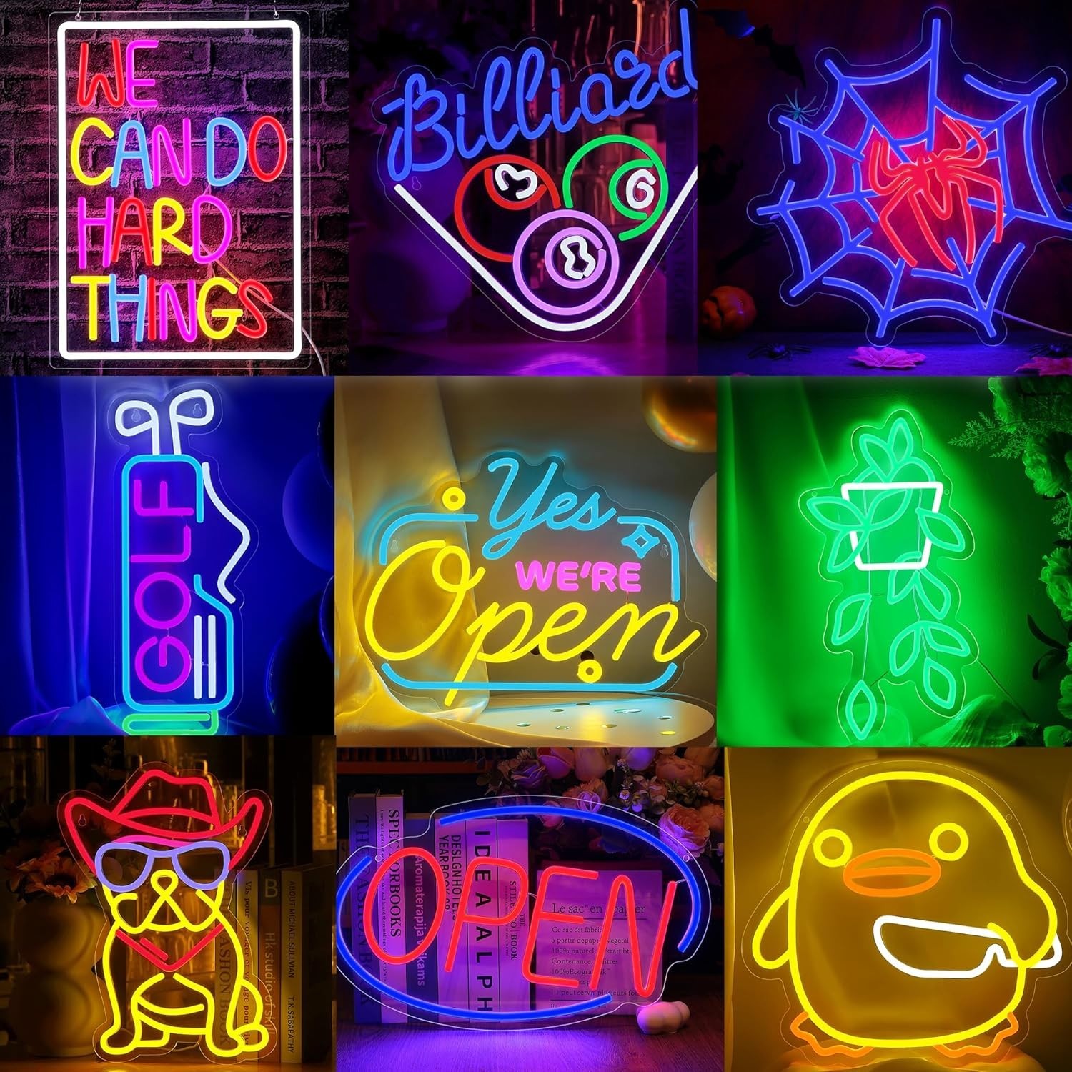 16×10 LED Neon Open Sign – USB Powered Bright Business Display in Mixed Colors