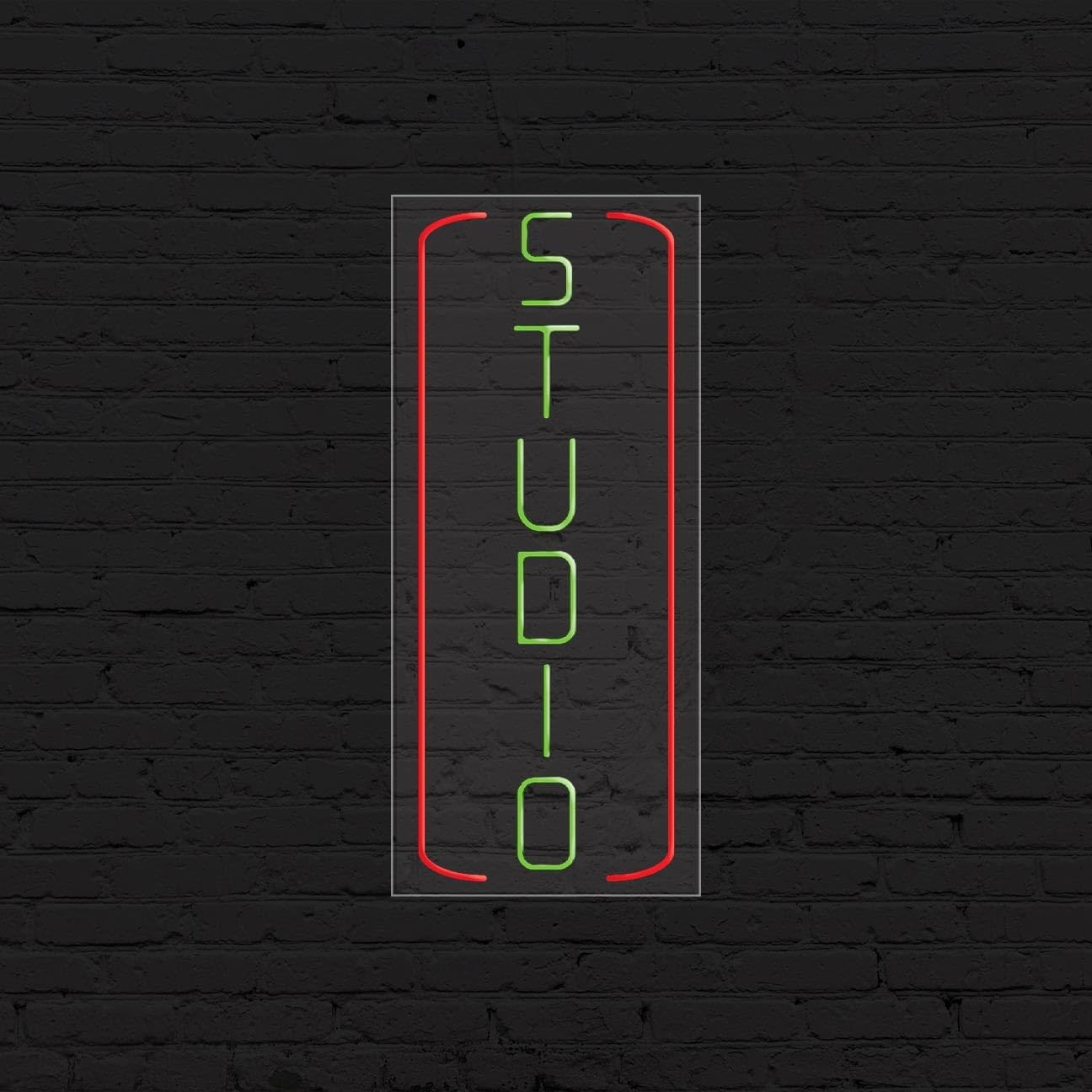 Studio Sign for Business Displays | LED Flex Neon | 13″W x 32″H x 1″D