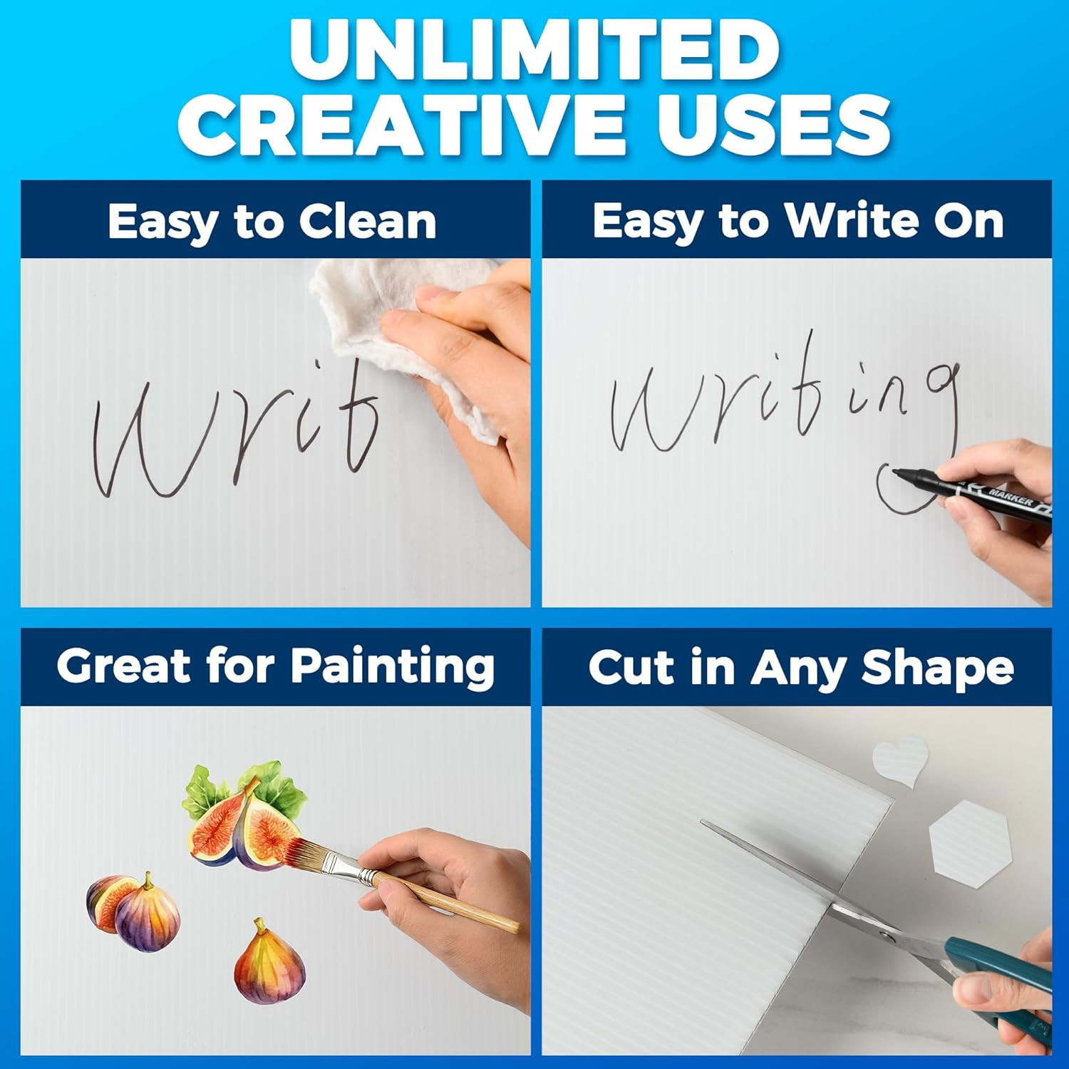 10-Pack Poster Board 24X36 Corrugated Plastic Sheets – 4Mm, Extra Large Waterpro