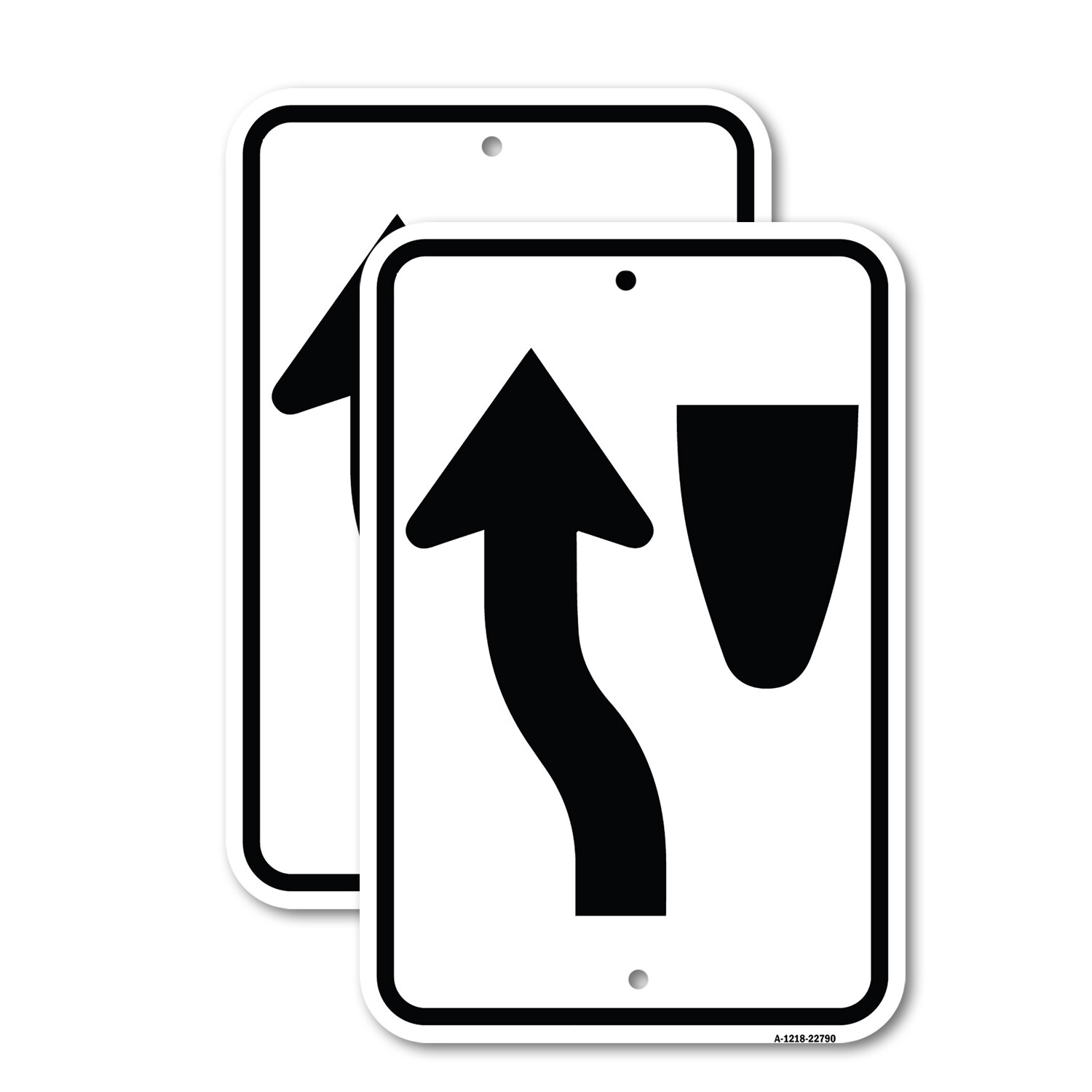 Traffic Sign Keep Left Symbol Heavy Gauge Aluminum Parking Sign