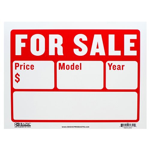 Plastic”for Sale” Sign Board size 9″ X 12″ 2 Lines Pack Of 2 Retail Store/car