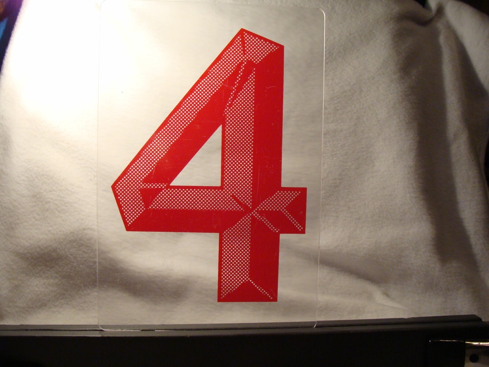 E-Z Change 8″ Marquee Sign Number 3-D Style Number “4” Used