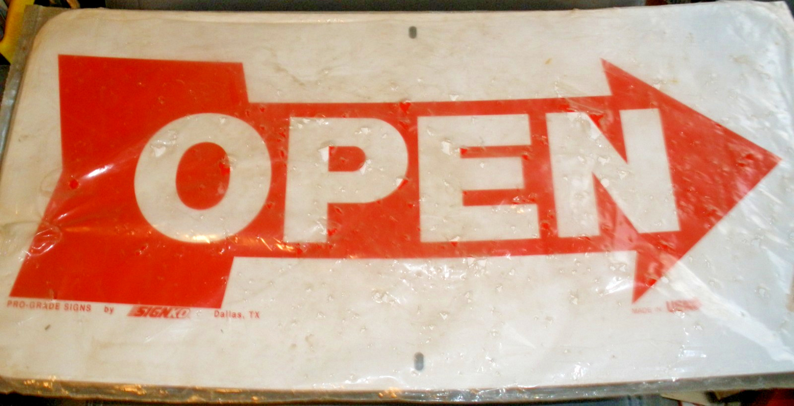 NEW Metal Signko Pro grade Sign OPEN 12″x24″
