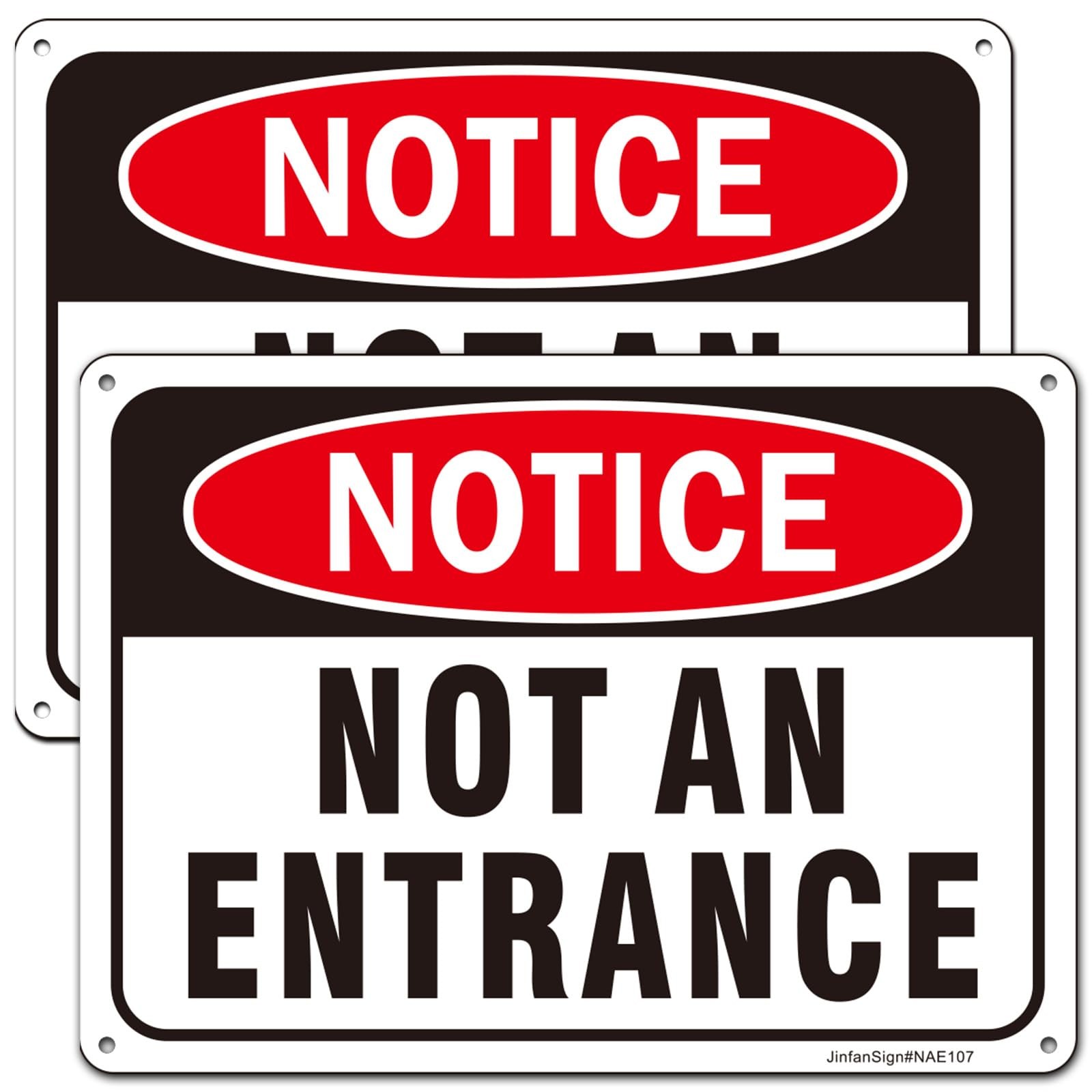 (2 Pack) Not An Entrance Sign, No Entry Do Not Enter Use Other Door Sign, 10″…