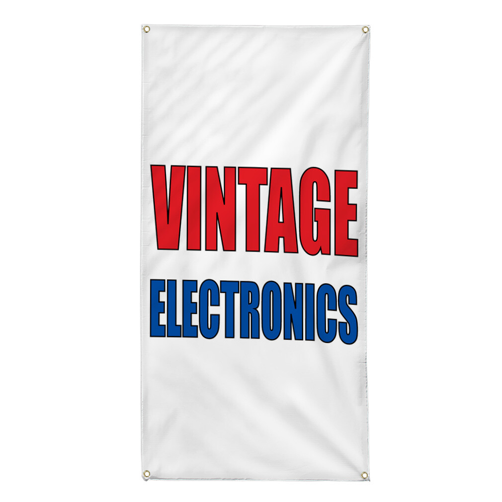 Vertical Vinyl Banner Multiple Sizes Vintage Electronics Vintage Outdoor