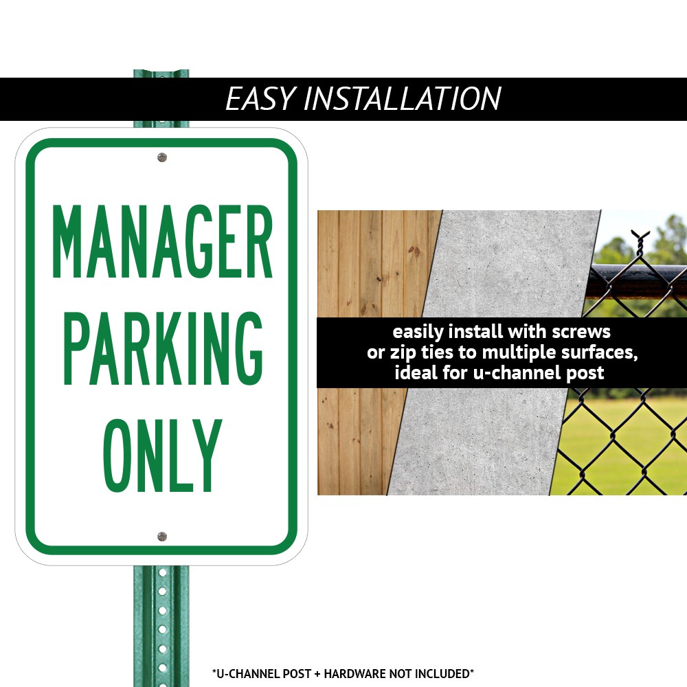 Do Not Block ANY Part of the Driveway Unauthori Heavy Gauge Metal Parking Sign