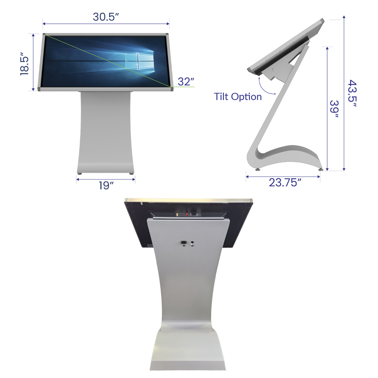 TV Liquidator 32″ Pedestal Touch Screen Computer Kiosk – Windows 11 Pro