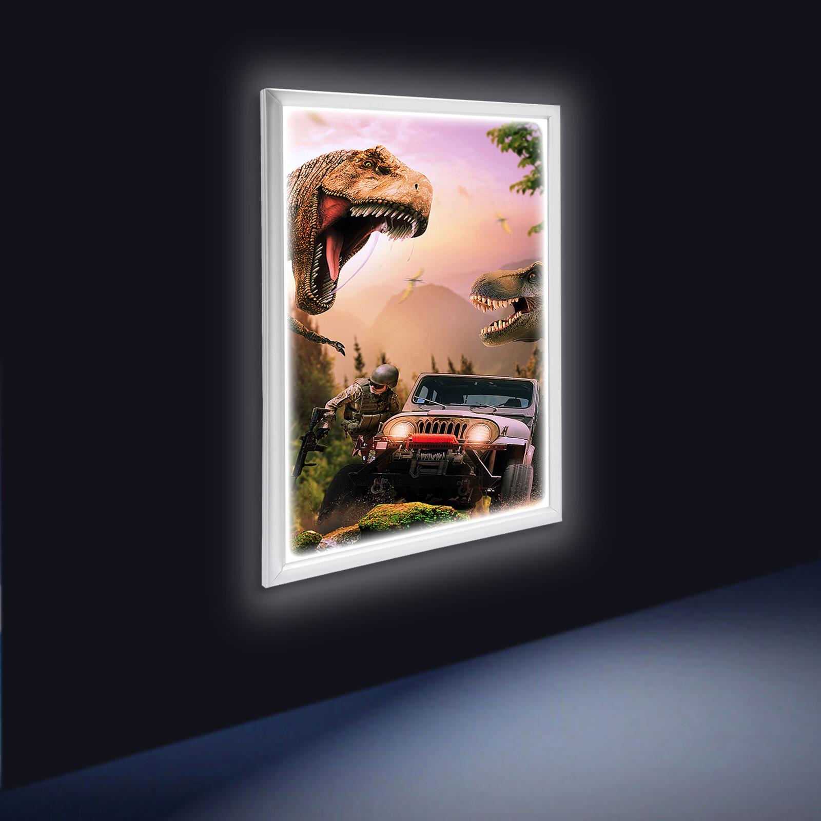 24″x33″/24″X36″, 27″ x 40″ LED Backlit Movie Poster Art Picture Frame Light Box