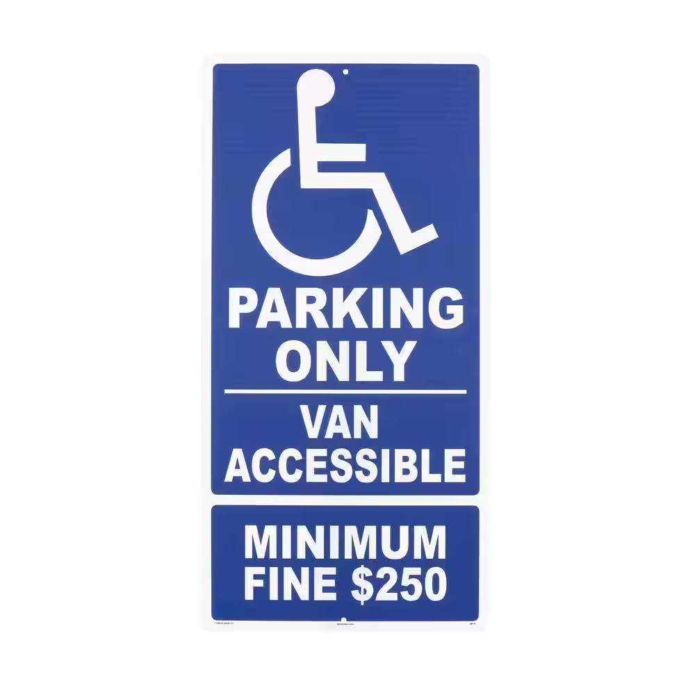12 In. X 24 In. X 0.032 Aluminum Van Accessible Parking