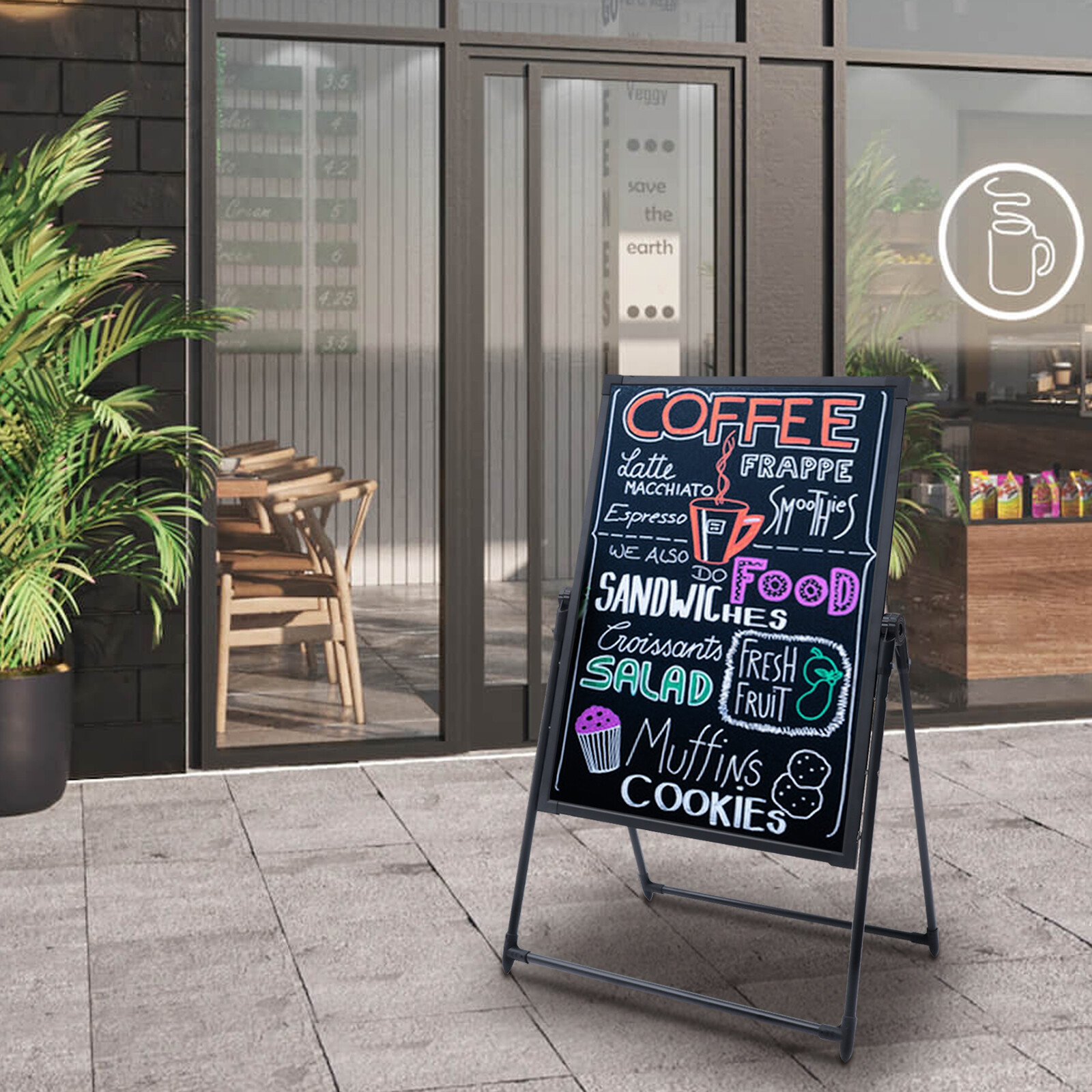 LED Message Board Restaurant Menu Sign Illuminated Neon Erasable with Remote