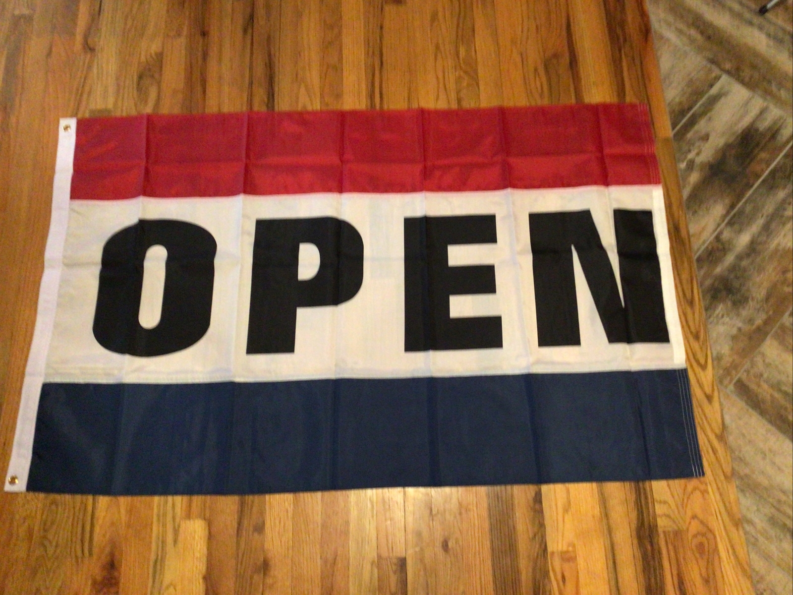 OPEN Flag Red White Blue Store Banner Advertising Business Sign 3×5