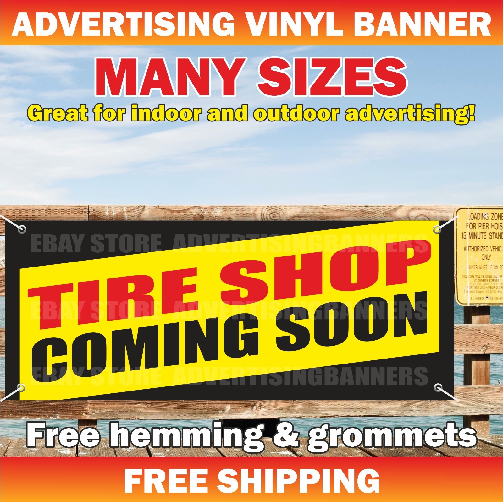 TIRE SHOP COMING SOON Banner Vinyl Mesh Advertising Sign locksmith locks mobile