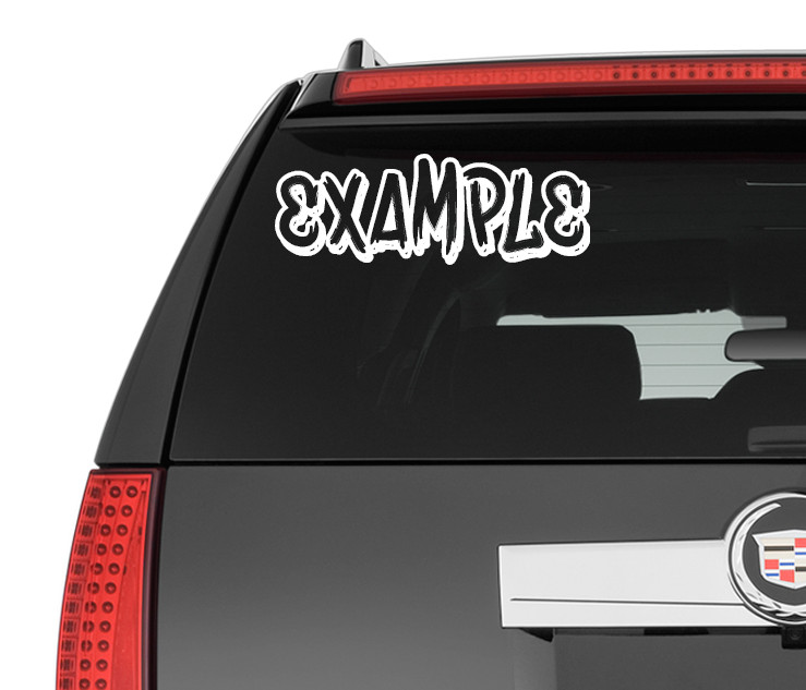 Custom Personalized Decal Vinyl Lettering Text Business Sign Tim Burton Inspired