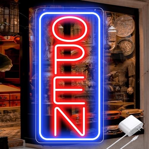 22″ X 11″ Led Neon Open Signs for Business Ultra Bright Plug In Electric Light