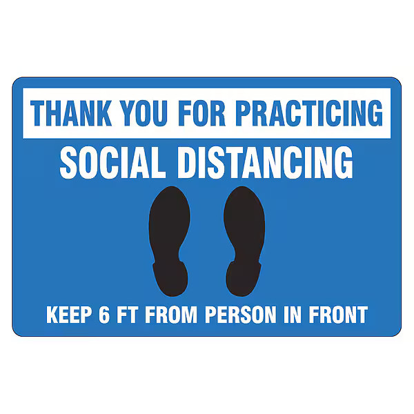 Manufacturer Varies Floor Sign, 12 in H, 18 in W, Vinyl, English, PSR304 PSR304