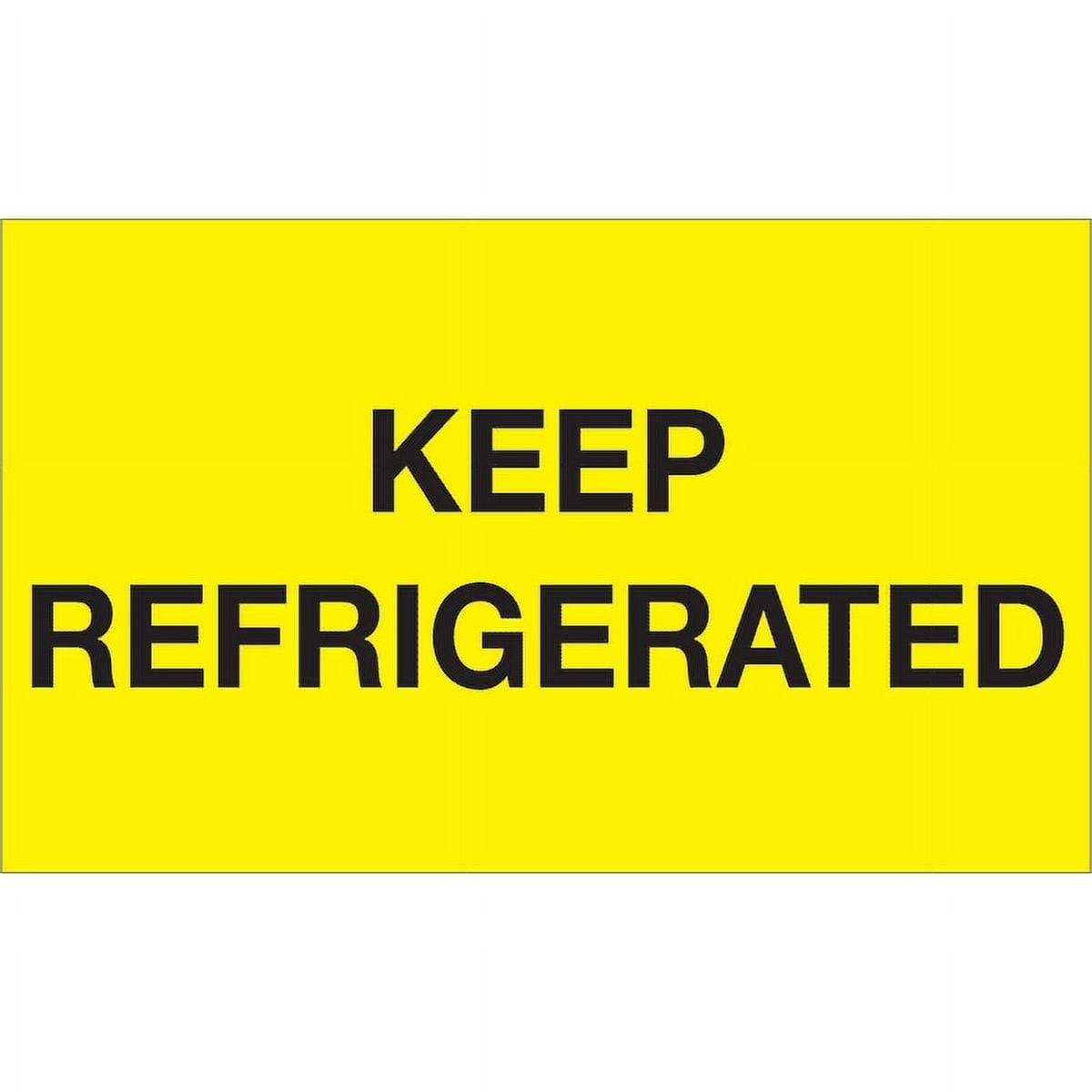 Tape Logic 3 x 5 in. – Keep Refrigerated Fluorescent Yellow Labels – Roll of 500