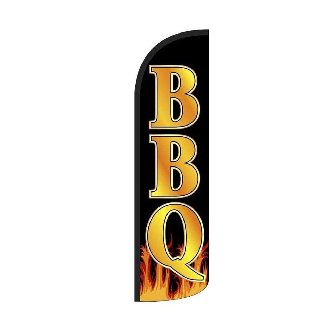 BBQ Swooper Flutter Windless Feather Flag | 3ft W x 11.5ft Tall