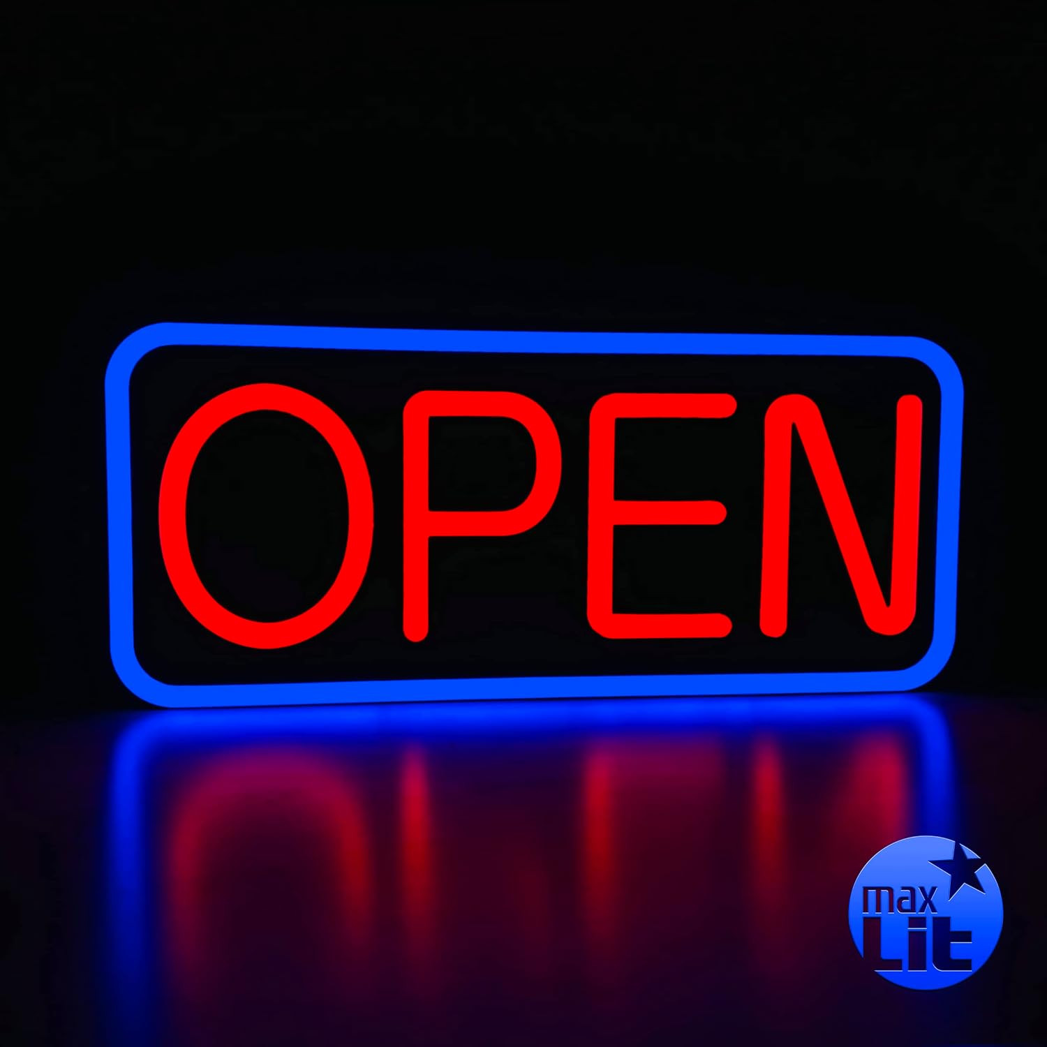 21” X 10” New Ultra Bright LED Neon Sign – OPEN – Remote Controlled – Energy E