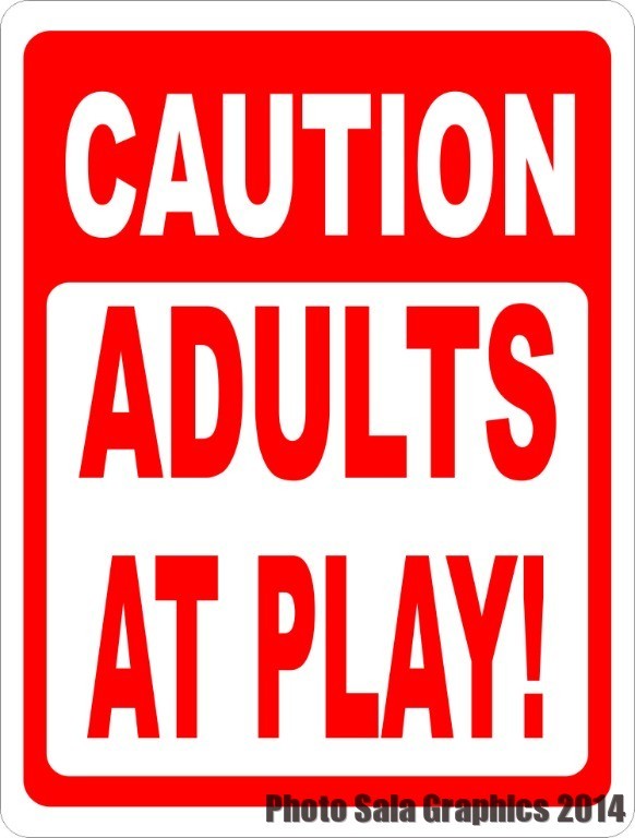 Caution Adults at Play Sign. Size Options. Gift Pool Deck Bar Area Decor Adult