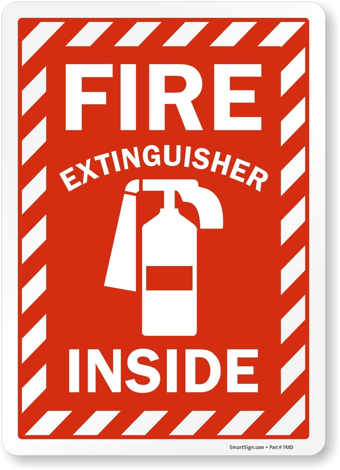 10×14 inch “Fire Extinguisher Inside” Label Laminated Vinyl for Wall Door