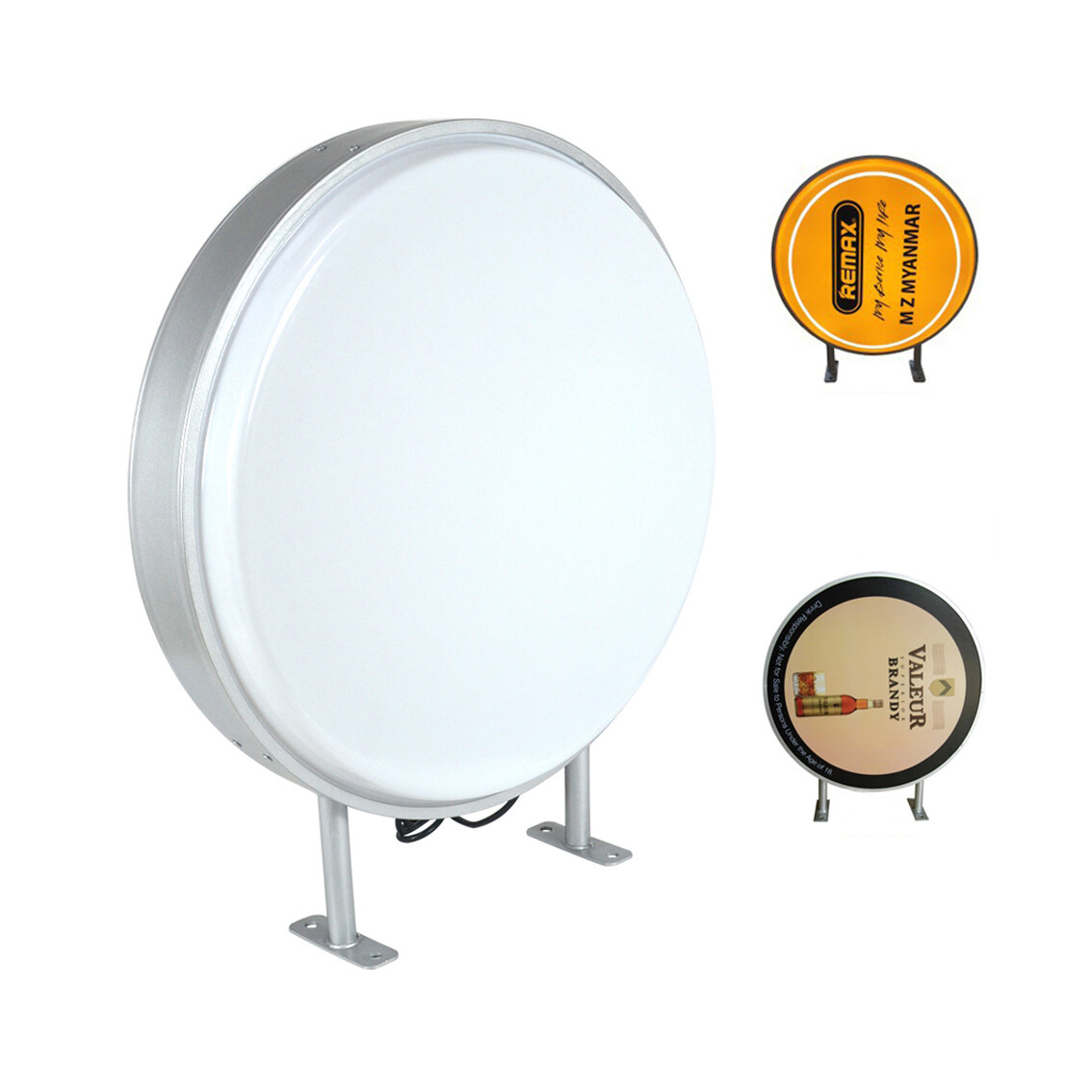 US Stock 20″ Round LED Light Box/Circular Projecting Lightbox/Signs Supply Blank