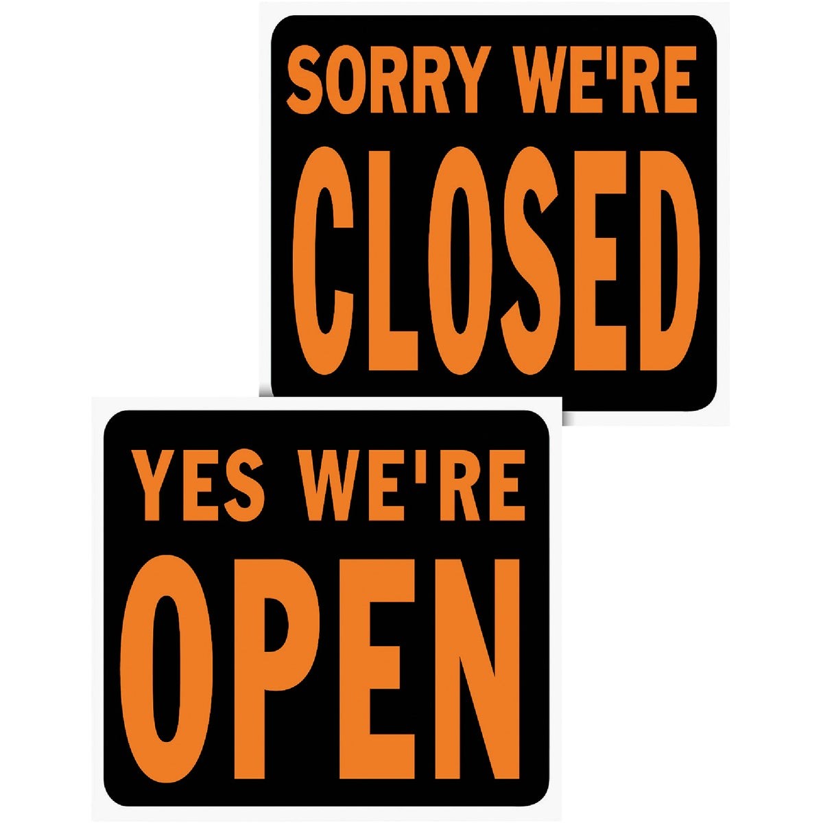 Hy-Ko 15×19 Heavy Gauge Plastic Sign, Yes We’re Open/Sorry We’re Closed Hy-Ko