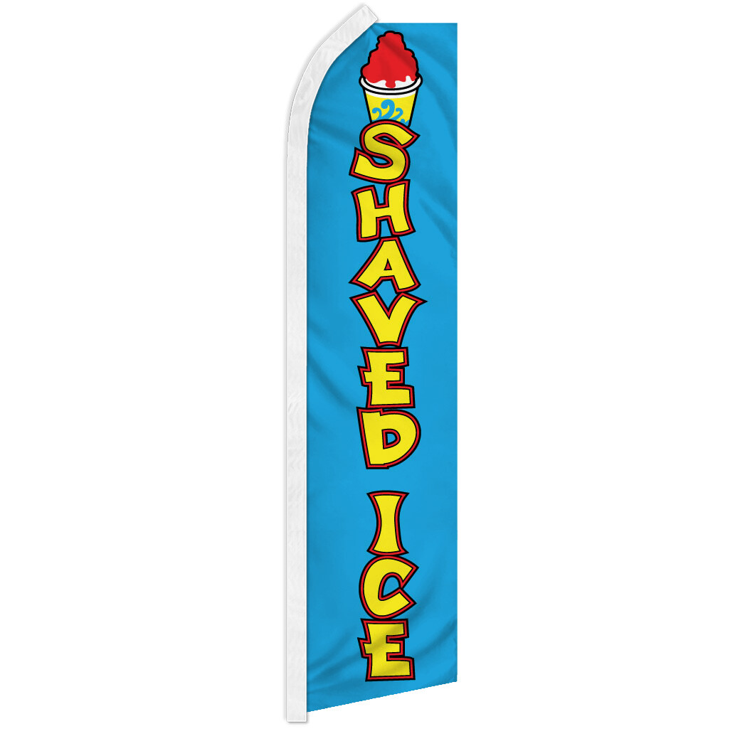 Shaved Ice Advertising Swooper Feather Flutter Flag Concessions Food