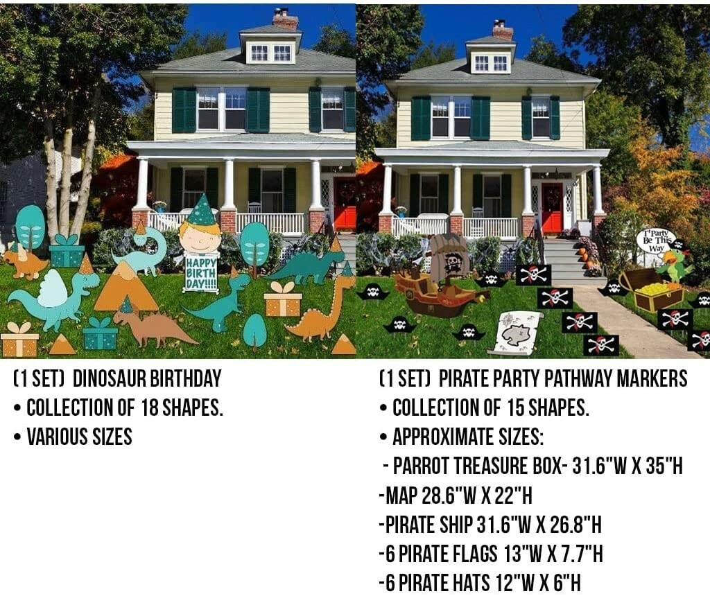 Youth Birthday Yard Card Rental Business Startup Kit, 100 Short & 25 EZ Stakes