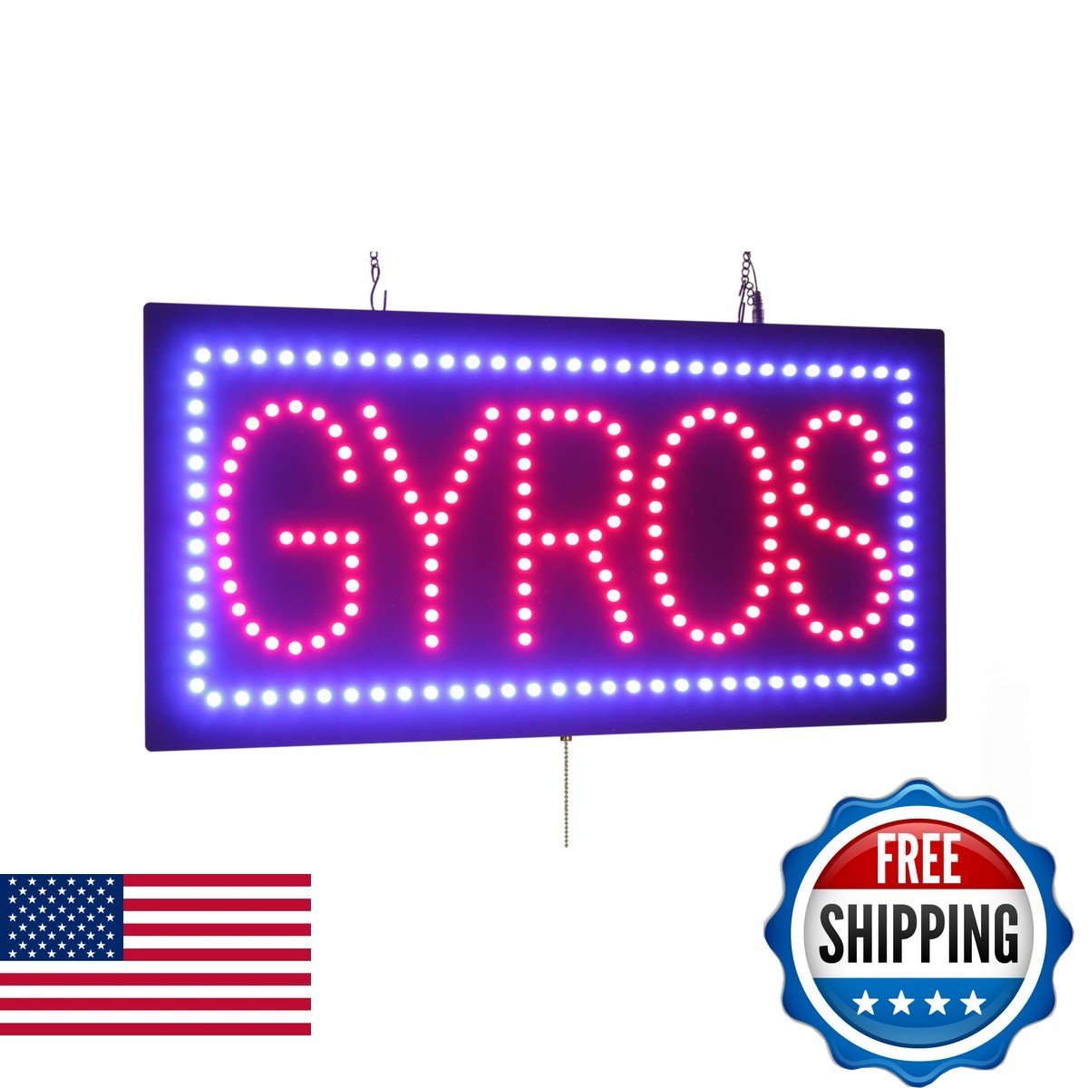 TOPKING Gyros Sign 24″x12″ LED Neon Florescent Sign