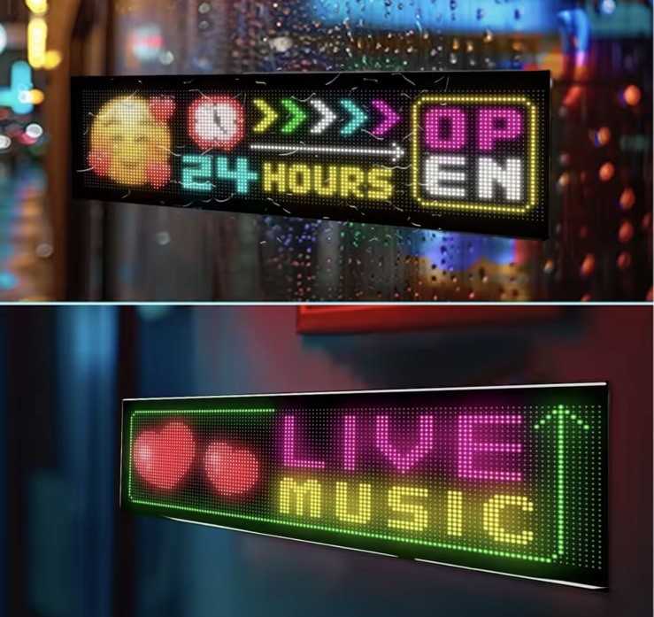 LED Pixel Matrix Panel Sign Advertising Flexible Display Screen Light Devil Eye