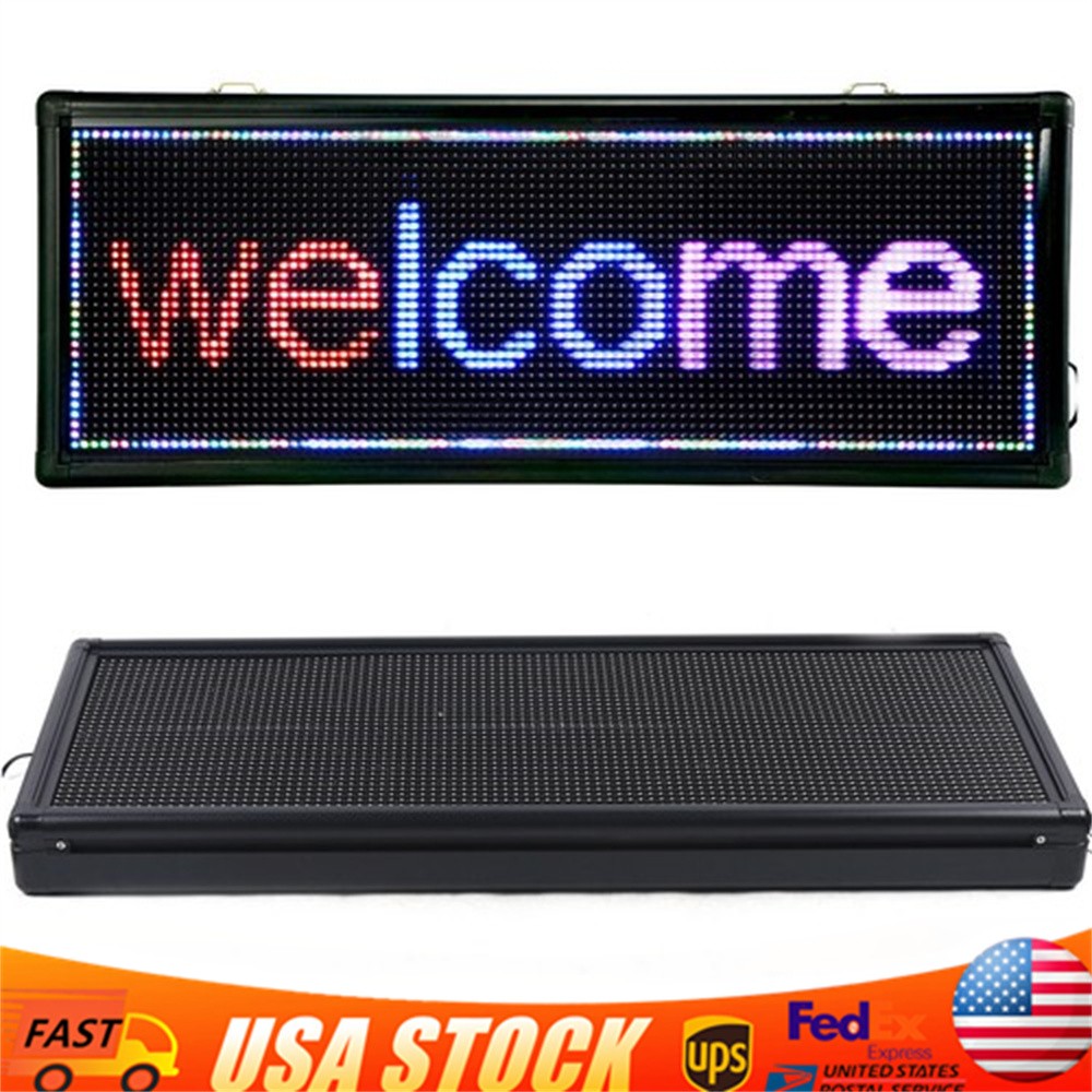 LED SIGN 3-COLOR PROGRAMMABLE OUTDOOR LED SCROLLING MESSAGE BOARD SIGN 40“x15”
